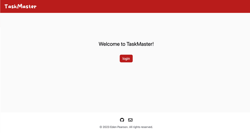 screenshot of taskmaster website